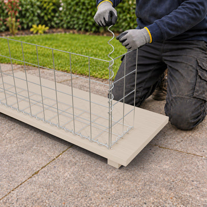 Gabion 100 cm x 40 cm x 20 cm (L x H x D), maskestørrelse 10 cm x 10 cm, spiral