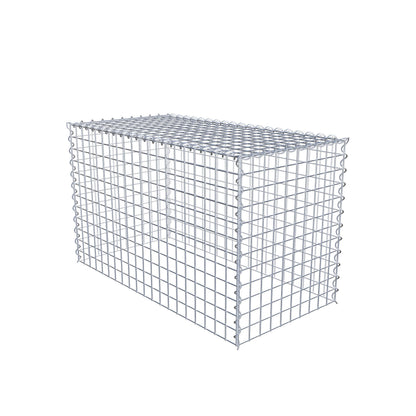 Opvokset gabion type 3 100 cm x 60 cm x 50 cm (L x H x D), maskestørrelse 5 cm x 5 cm, spiral