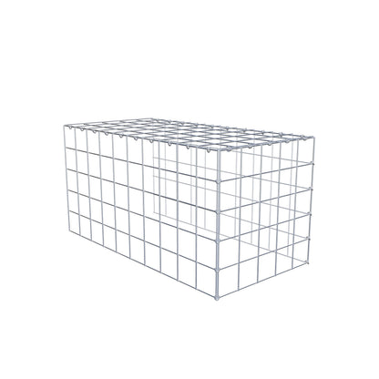 Gabião tipo 4 100 cm x 50 cm x 50 cm (C x A x P), malhagem 10 cm x 10 cm, anel C