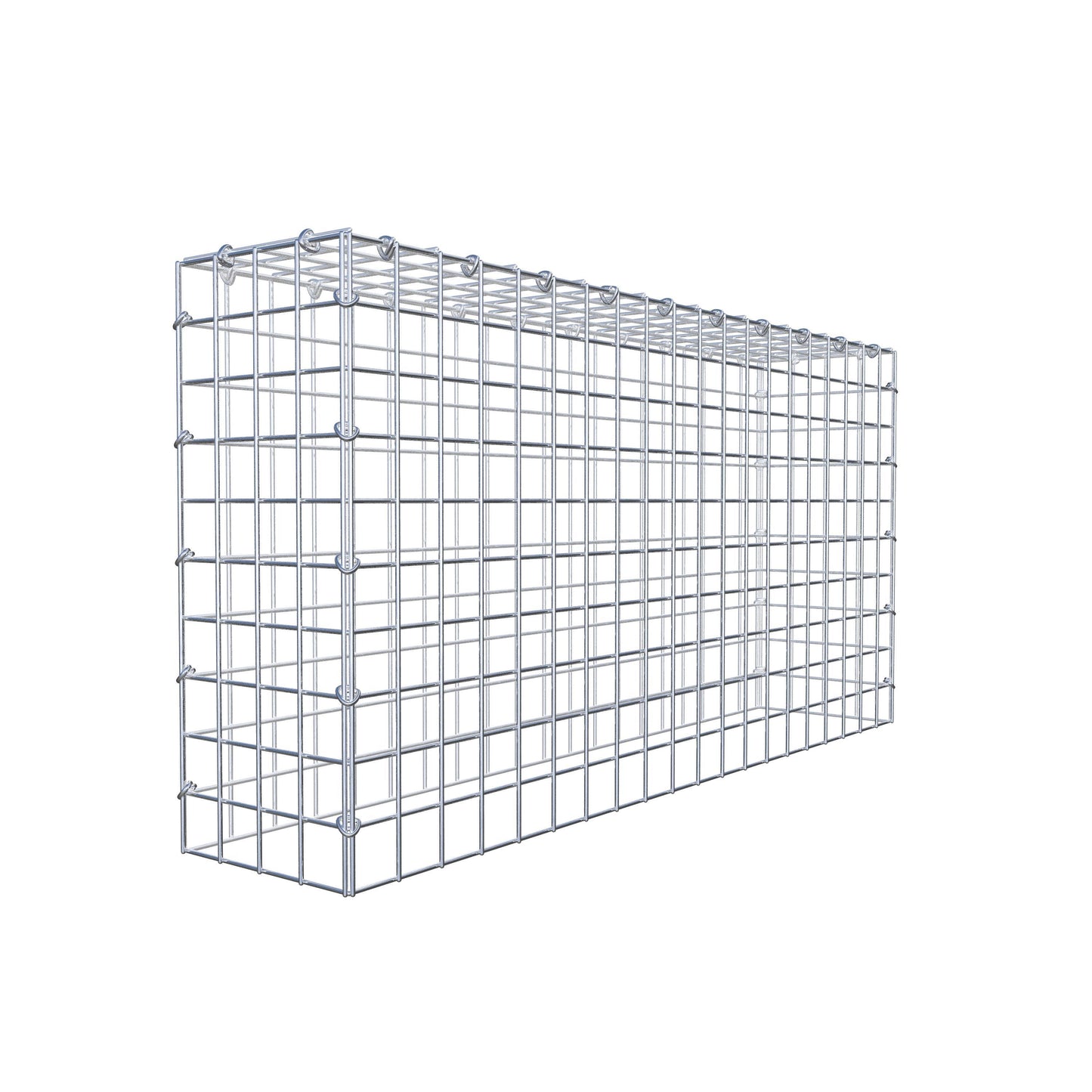 Monteret gabion type 3 100 cm x 50 cm x 20 cm (L x H x D), maskestørrelse 5 cm x 5 cm, C-ring
