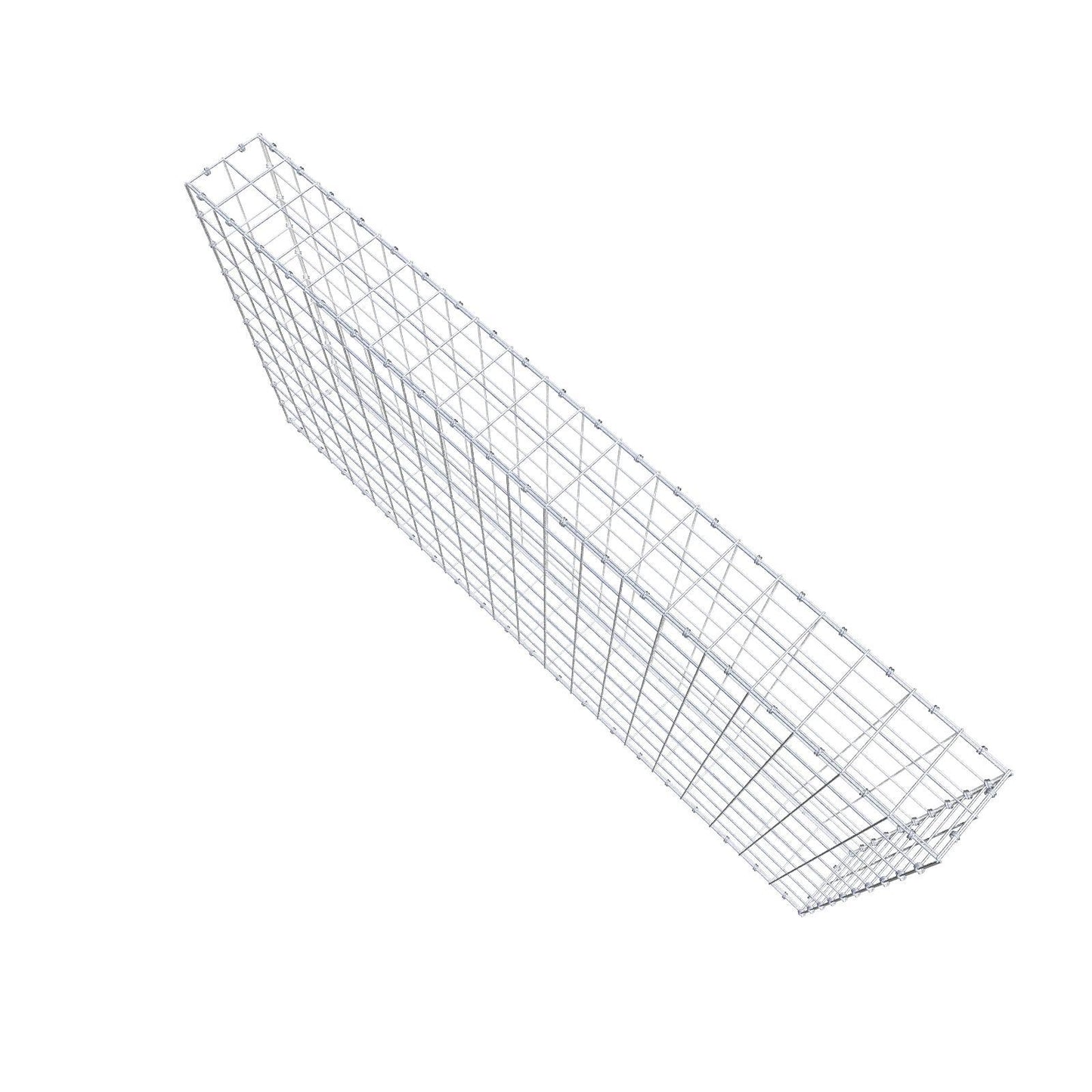 Gabion 200 cm x 100 cm x 20 cm (L x H x D), mesh size 10 x 10 cm, spiral ring