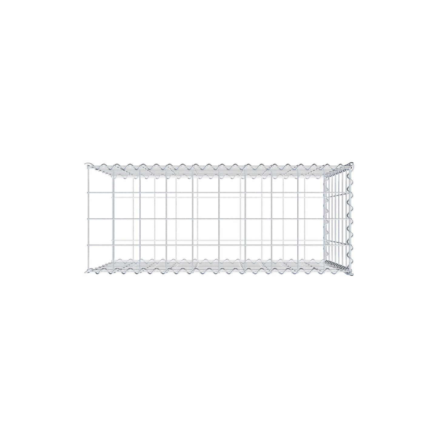 Grown-on gabion type 2 100 cm x 70 cm x 40 cm (L x H x D), mesh size 10 cm x 10 cm, spiral