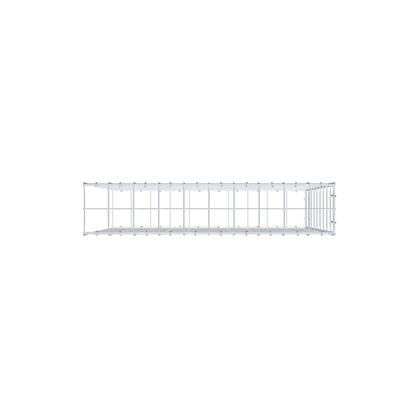 Mounted gabion type 2 100 cm x 90 cm x 20 cm (L x H x D), mesh size 10 cm x 10 cm, C-ring