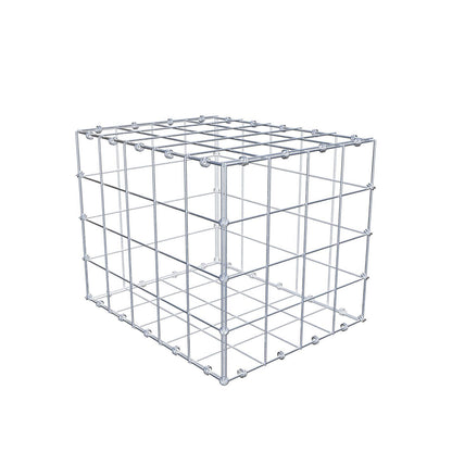 Gabion 50 cm x 40 cm x 40 cm (L x H x D), maskestørrelse 10 x 10 cm, spiralring