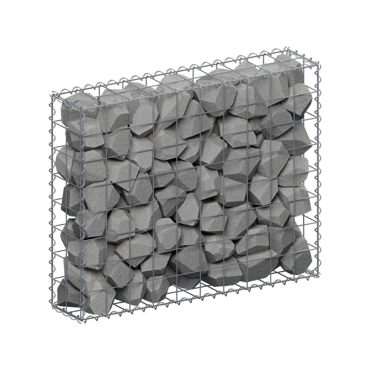 Gabion 100 cm x 80 cm x 20 cm (L x H x P), mailles 10 cm x 10 cm, spirale