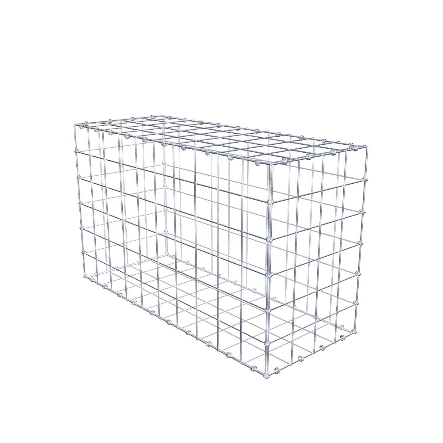 Gabion 100 cm x 60 cm x 40 cm (L x H x D), maskestørrelse 10 x 10 cm, spiralring