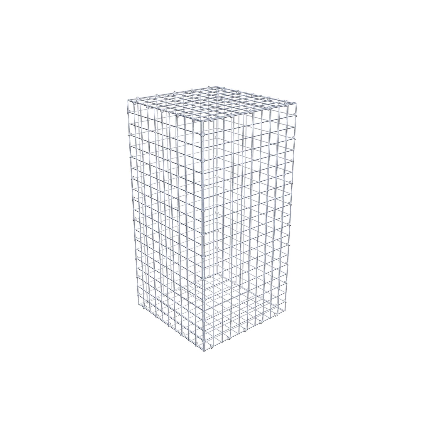 Gavión 100 cm x 50 cm x 50 cm (L x A x P), luz de malla 5 cm x 5 cm, anillo en C