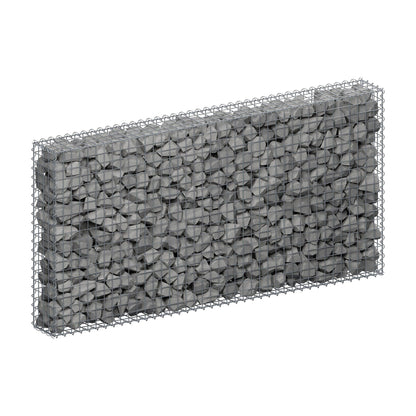 Gavión 200 cm x 100 cm x 20 cm (largo x alto x fondo), malla 5 cm x 5 cm, en espiral