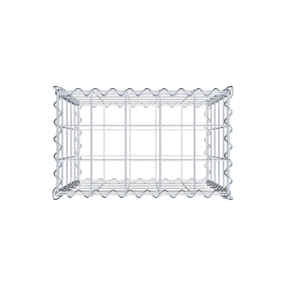 Gabião 50 cm x 50 cm x 30 cm (C x A x P), malhagem 10 cm x 10 cm, espiral