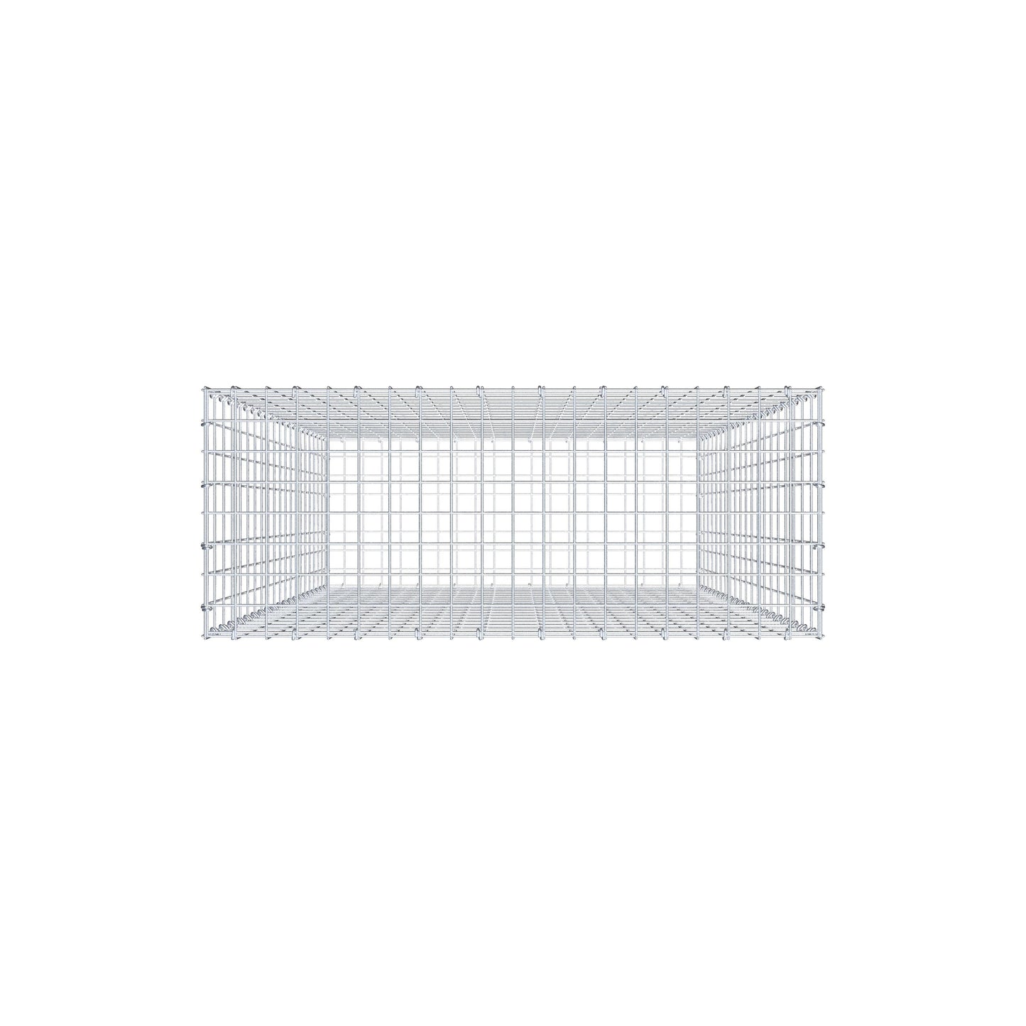 Gabion 200 cm x 100 cm x 40 cm (L x H x P), mailles 5 cm x 10 cm, anneau en C