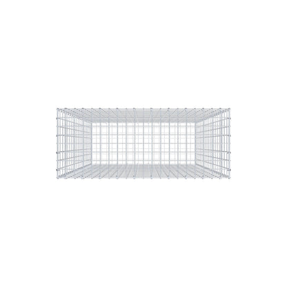 Gabion 200 cm x 100 cm x 40 cm (L x H x P), mailles 5 cm x 10 cm, anneau en C