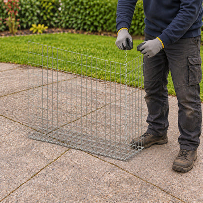 Gabion 100 cm x 90 cm x 30 cm (L x H x D), mesh size 5 cm x 10 cm, spiral
