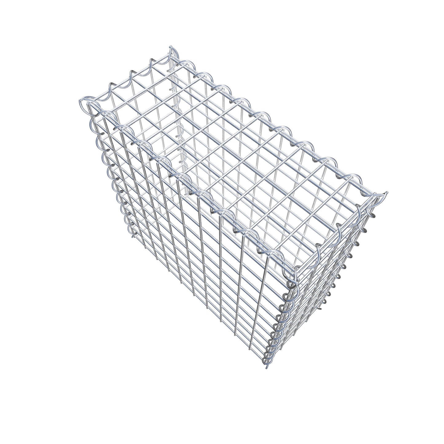 Add-on schanskorf type 3 50 cm x 50 cm x 20 cm (L x H x D), maaswijdte 5 cm x 5 cm, spiraalvormig