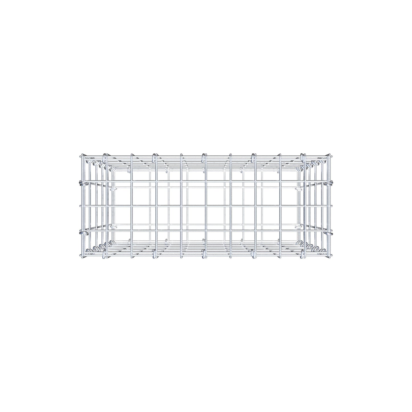Gabbione 50 cm x 50 cm x 20 cm (L x H x P), maglia 5 cm x 10 cm, anello a C
