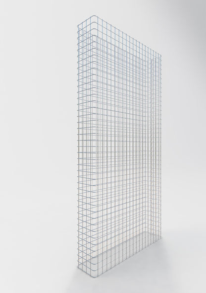 Gabionenzaun Länge 102 cm, Höhe 160 cm, Tiefe 22 cm, Maschenweite 5 x 5 cm