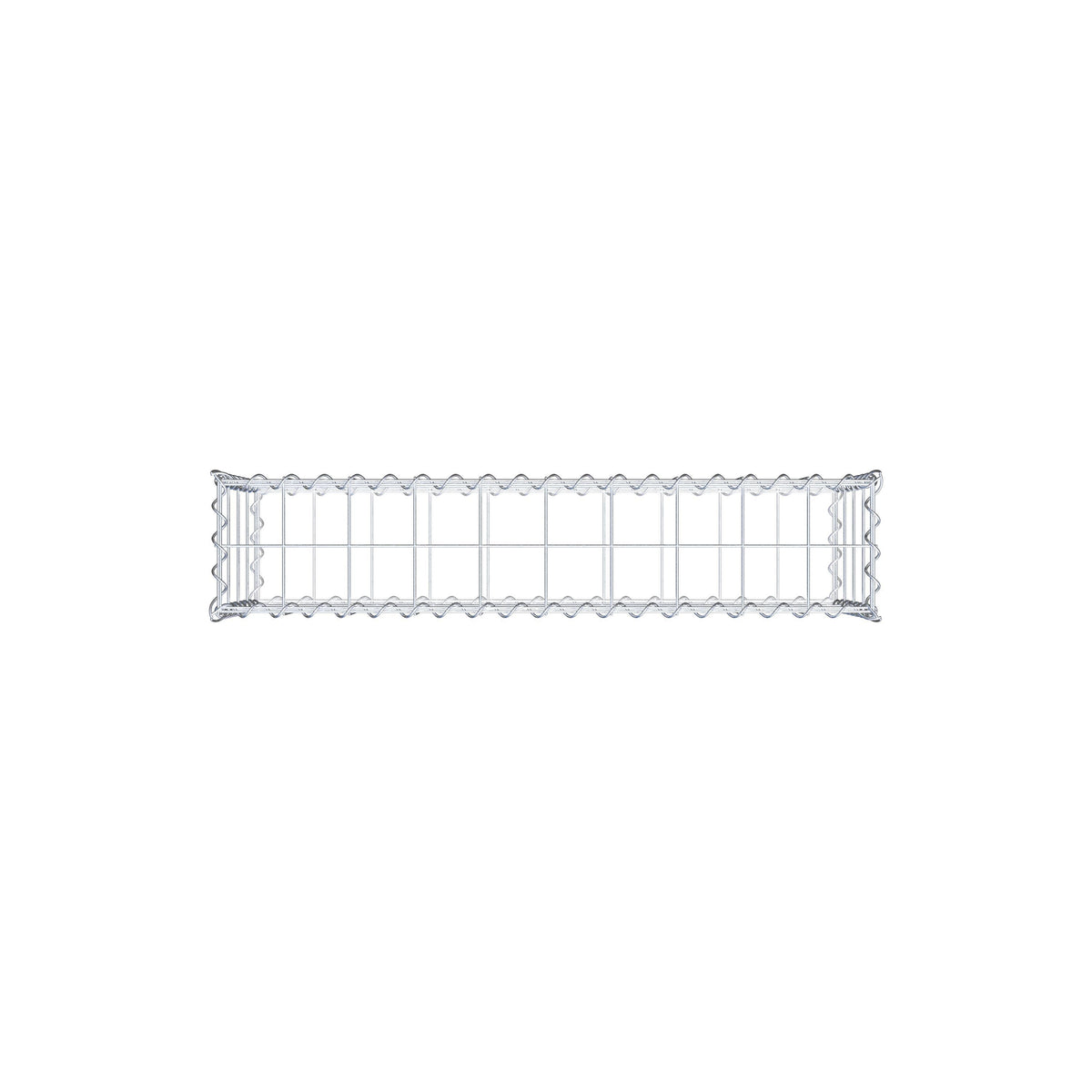 Gabion 100 cm x 40 cm x 20 cm (L x H x D), maskestørrelse 10 cm x 10 cm, spiral
