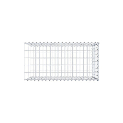 Grown-on gabion type 2 100 cm x 60 cm x 50 cm (L x H x D), mesh size 5 cm x 10 cm, spiral