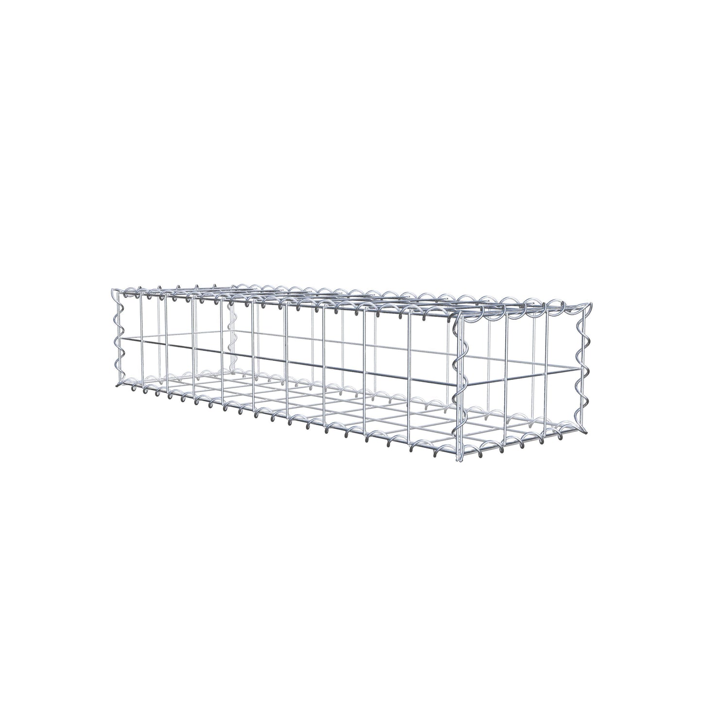 Gabião 100 cm x 20 cm x 30 cm (C x A x P), malhagem 10 cm x 10 cm, espiral