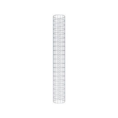 Schanskorfzuil rond 27 cm diameter, 200 cm hoogte, maaswijdte 5 cm x 10 cm