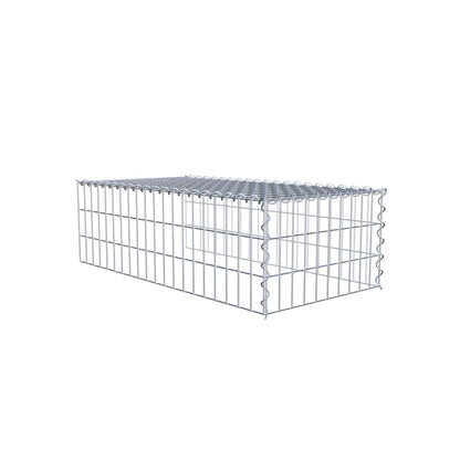 Gabion rapporté type 4 100 cm x 30 cm x 50 cm (L x H x P), mailles 5 cm x 10 cm, spirale