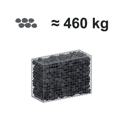 Gabion 100 cm x 70 cm x 40 cm (L x H x P), mailles 5 cm x 5 cm, spirale