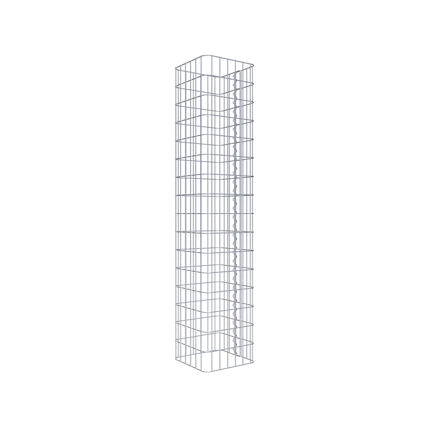 Gabionensäule eckig 32 cm x 32 cm, 160 cm Höhe, MW 5 cm x 10 cm