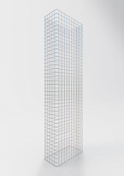 Gabion fence length 57 cm, height 200 cm, depth 27 cm, mesh size 5 x 5 cm