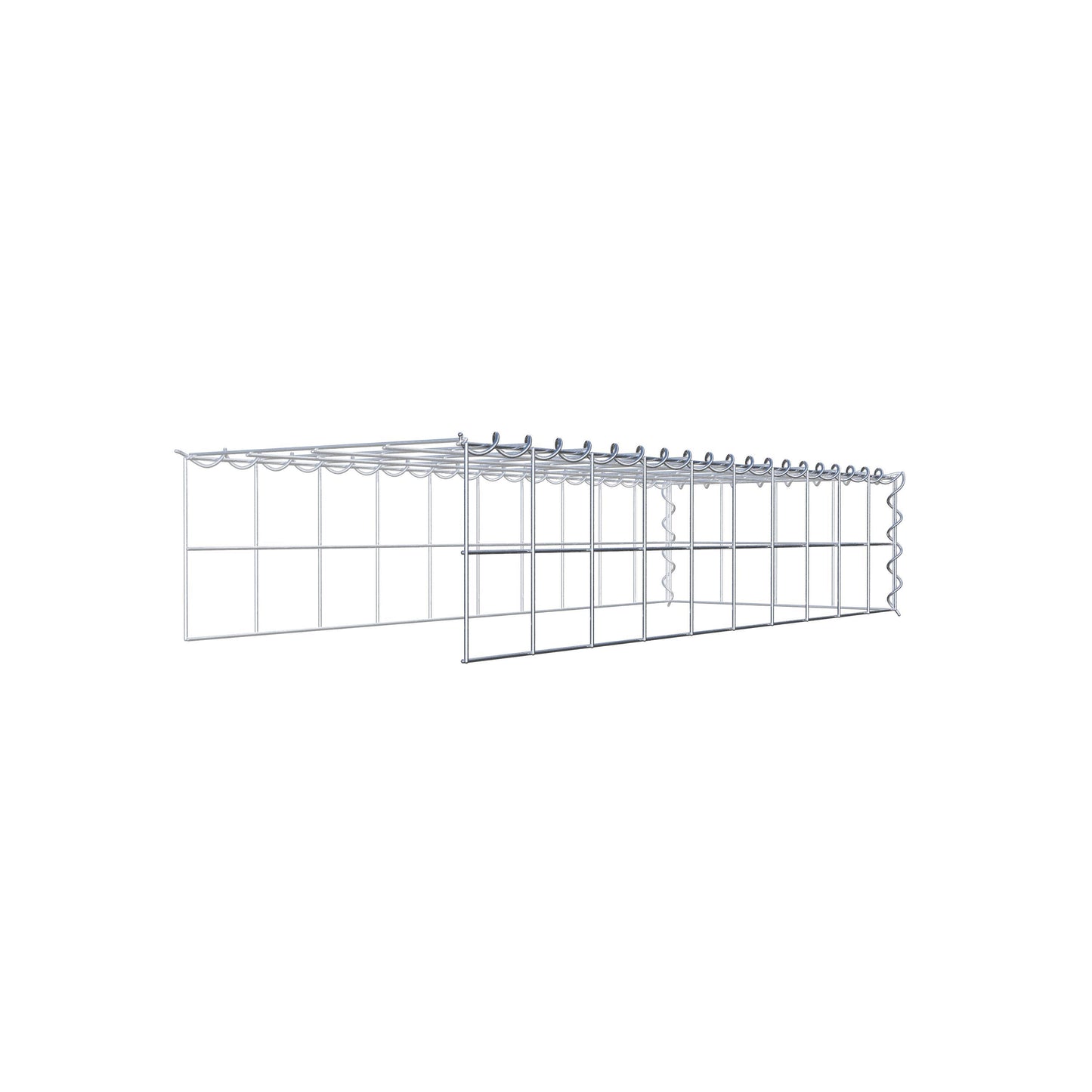 Grown-on gabion type 4 100 cm x 20 cm x 40 cm (L x H x D), mesh size 10 cm x 10 cm, spiral