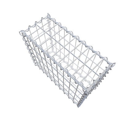 Gabião 50 cm x 40 cm x 20 cm (C x A x P), malhagem 5 cm x 10 cm, espiral