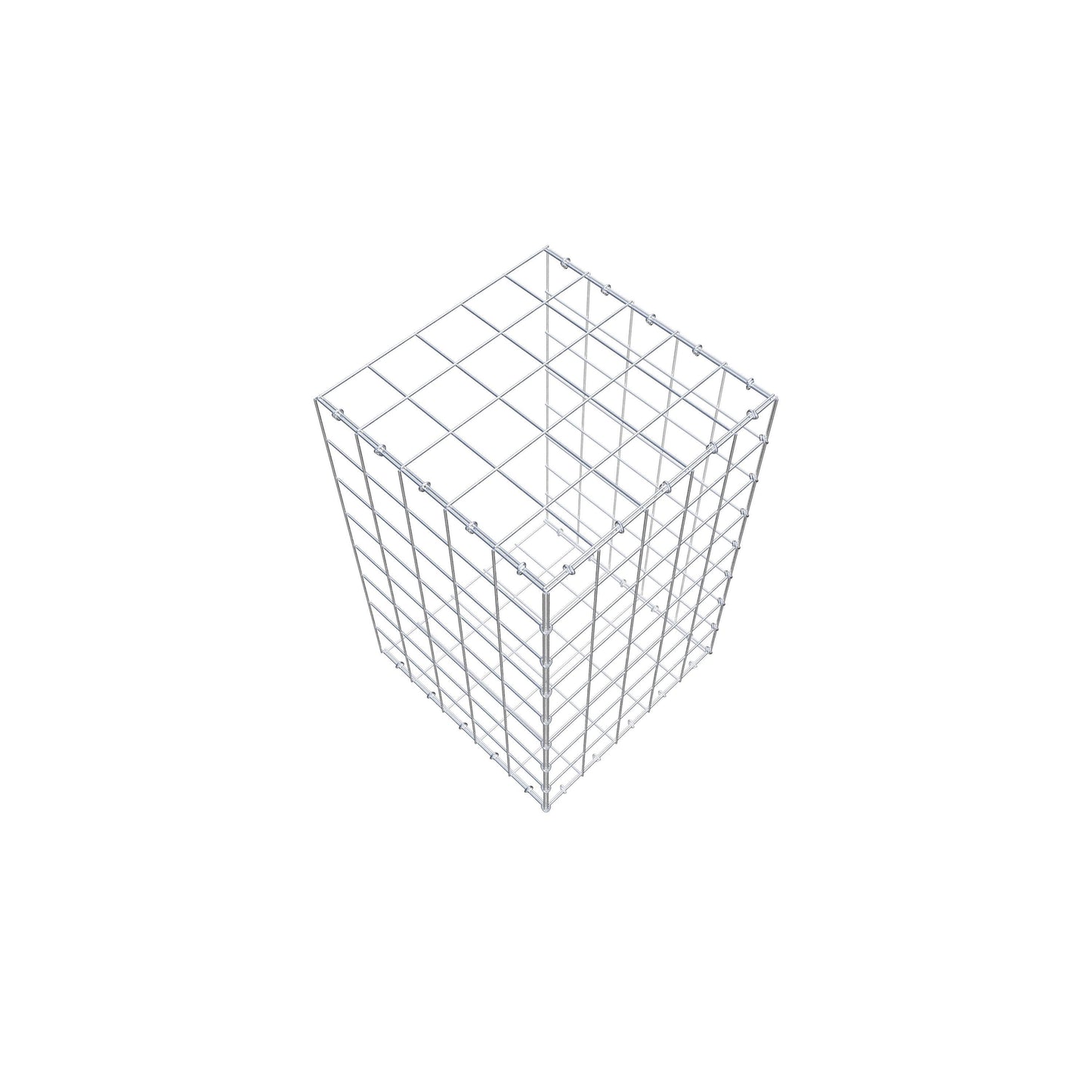 Mounted gabion type 2 80 cm x 50 cm x 50 cm (L x H x D), mesh size 10 cm x 10 cm, C-ring