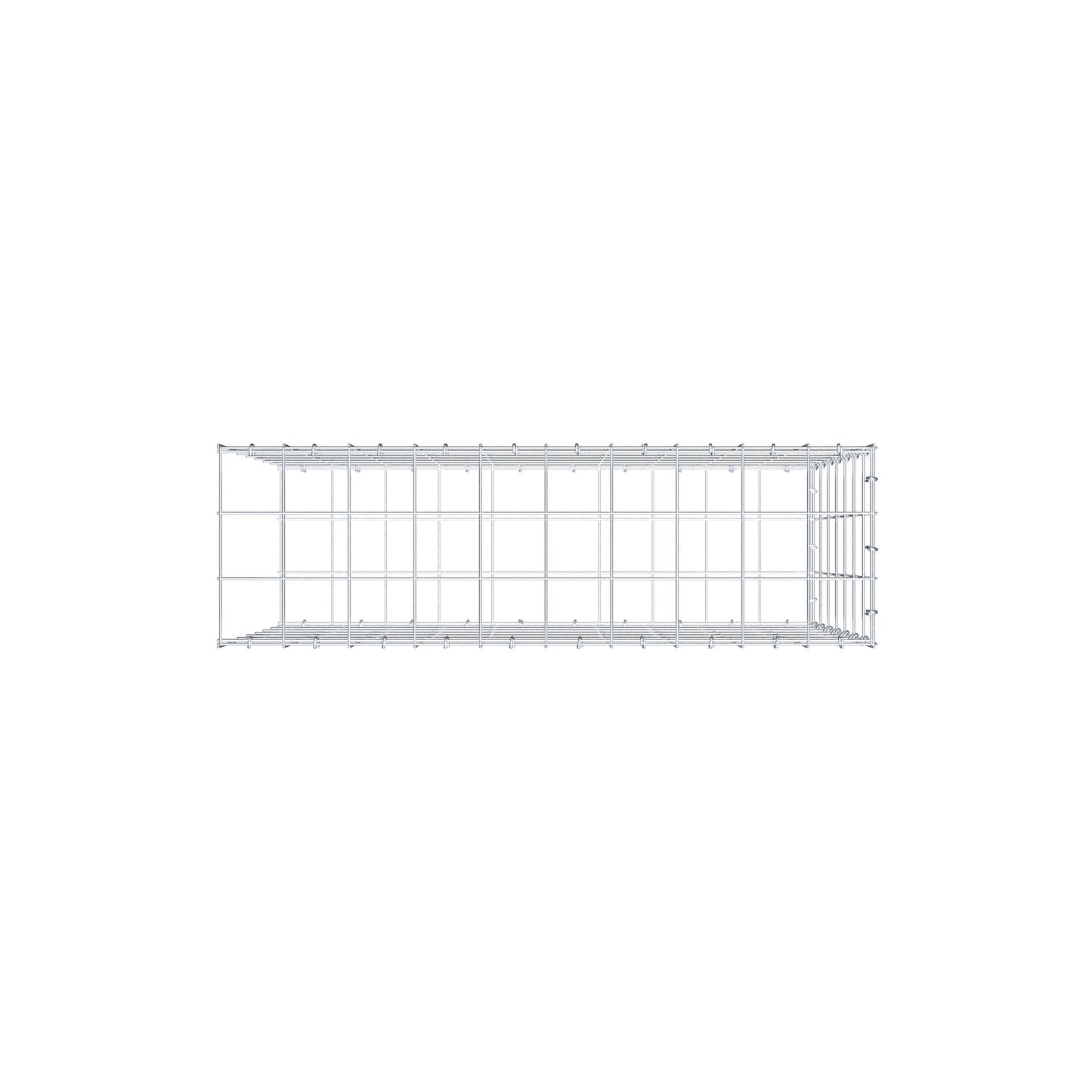 Anbaugabione Typ 2 100 cm x 70 cm x 30 cm (L x H x T), Maschenweite 10 cm x 10 cm, C-Ring