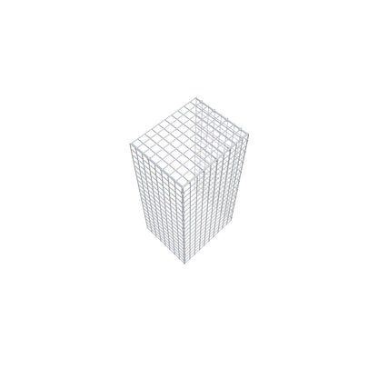 Gavión adicional tipo 4 100 cm x 40 cm x 50 cm (L x A x P), malla 5 cm x 5 cm, anillo en C