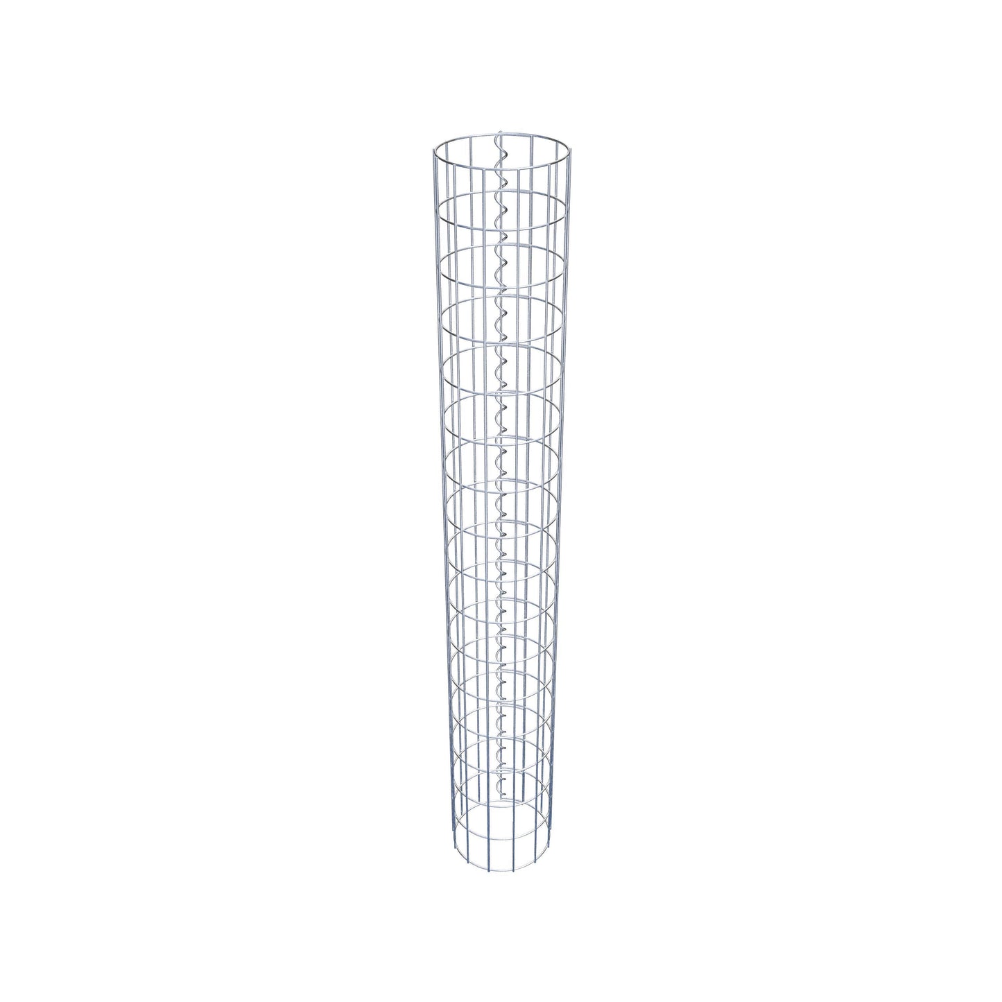 Schanskorfzuil rond 22 cm diameter, 160 cm hoogte, maaswijdte 5 cm x 10 cm