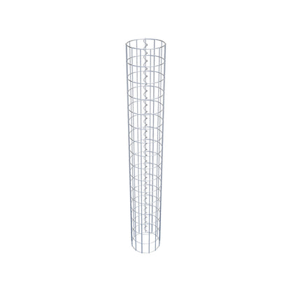 Schanskorfzuil rond 22 cm diameter, 160 cm hoogte, maaswijdte 5 cm x 10 cm
