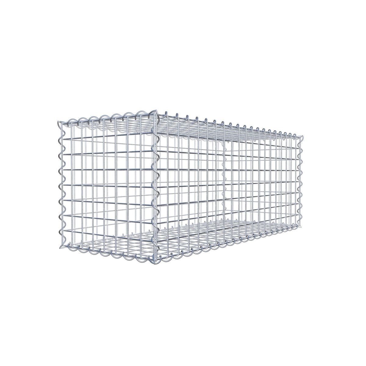 Gabion 100 cm x 40 cm x 40 cm (L x H x P), mailles 5 cm x 5 cm, spirale