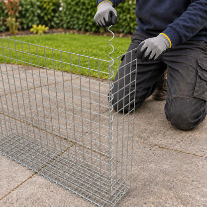 Gabion 100 cm x 80 cm x 20 cm (L x H x D), mesh size 5 cm x 5 cm, spiral