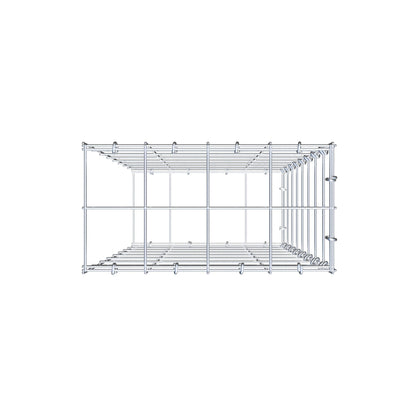 Monteret gabion type 2 80 cm x 40 cm x 20 cm (L x H x D), maskestørrelse 10 cm x 10 cm, C-ring