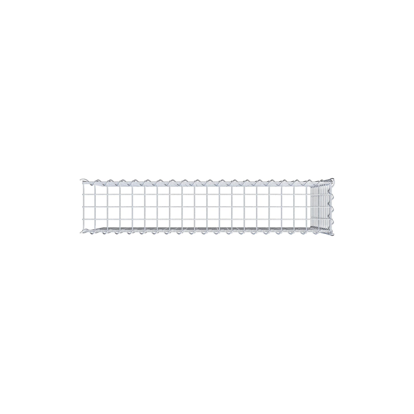 Add-on schanskorf type 4 100 cm x 60 cm x 20 cm (L x H x D), maaswijdte 5 cm x 5 cm, spiraalvormig