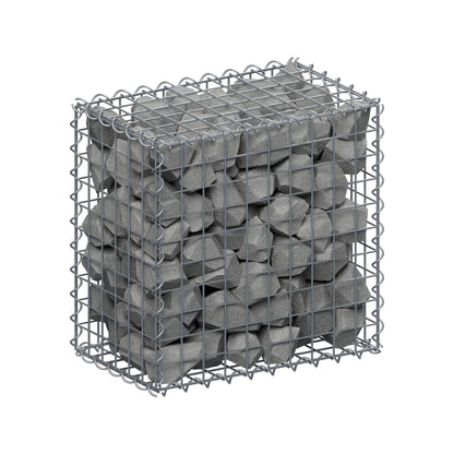 Gabion 50 cm x 50 cm x 30 cm (L x H x D), maskestørrelse 5 cm x 5 cm, spiral