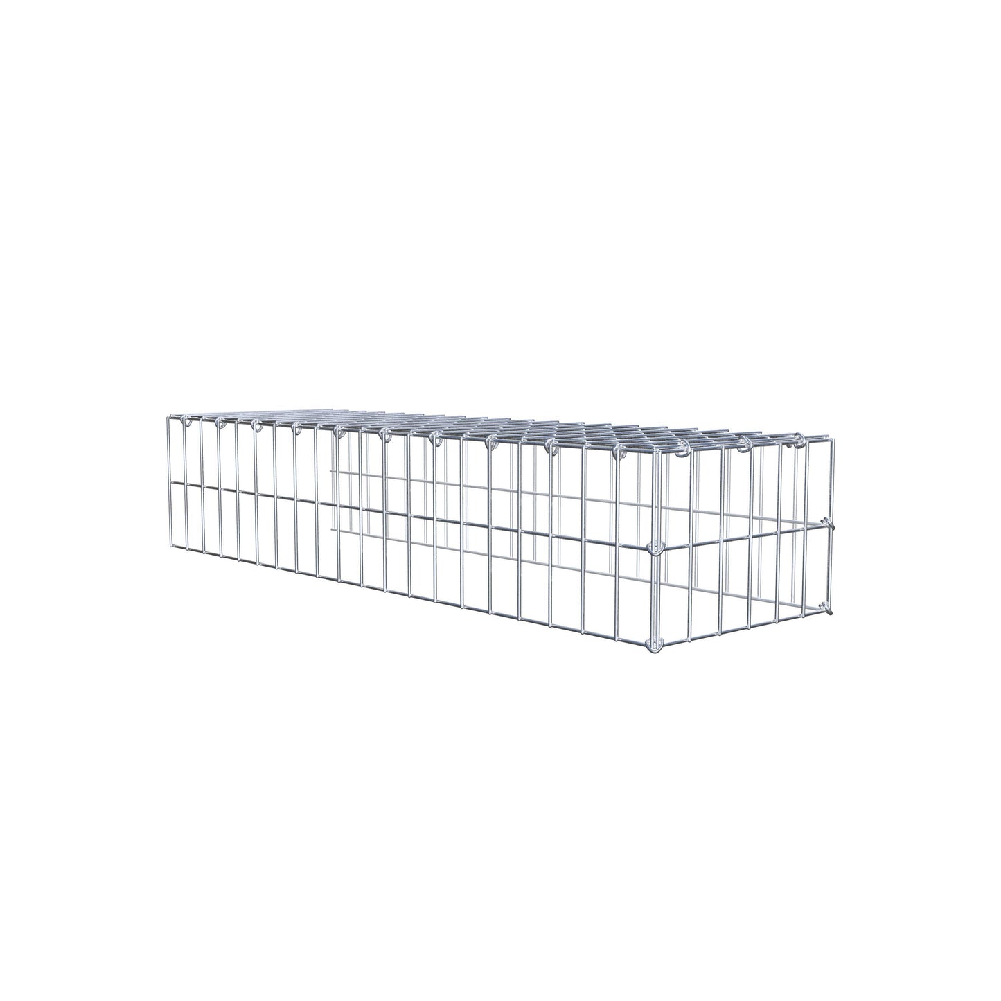 Gabião Tipo 4 100 cm x 20 cm x 30 cm (C x A x P), malhagem 5 cm x 10 cm, anel C