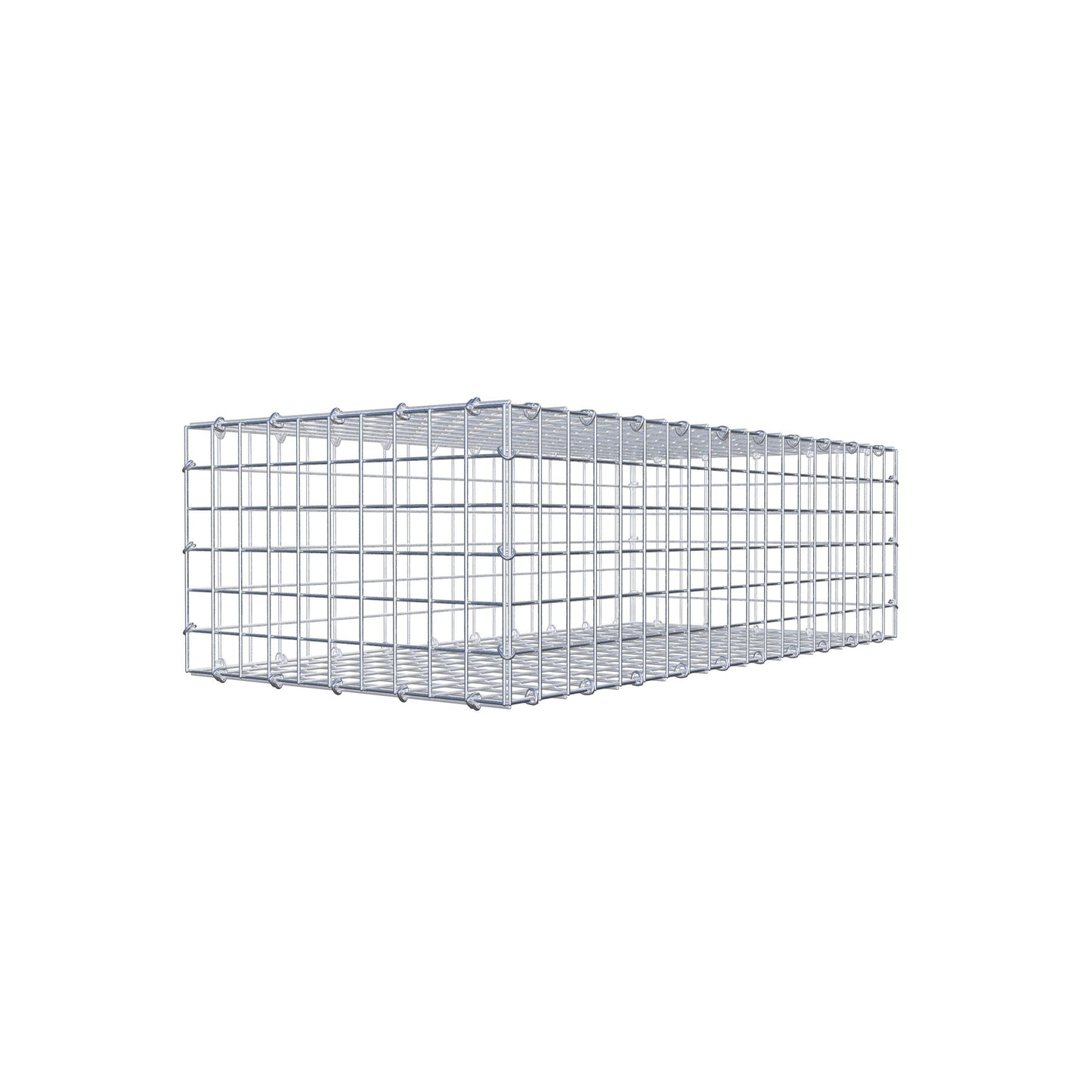Gabião 100 cm x 30 cm x 50 cm (C x A x P), malhagem 5 cm x 5 cm, anel C