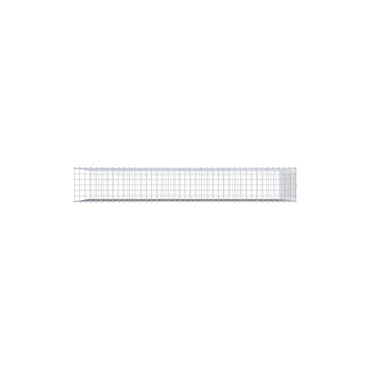 Monteret gabion type 2 200 cm x 100 cm x 30 cm (L x H x D), maskestørrelse 5 cm x 5 cm, C-ring