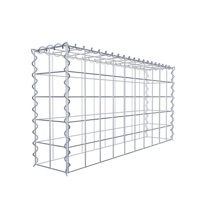 Extra gabion typ 3 100 cm x 50 cm x 20 cm (L x H x D), maskstorlek 10 cm x 10 cm, spiral