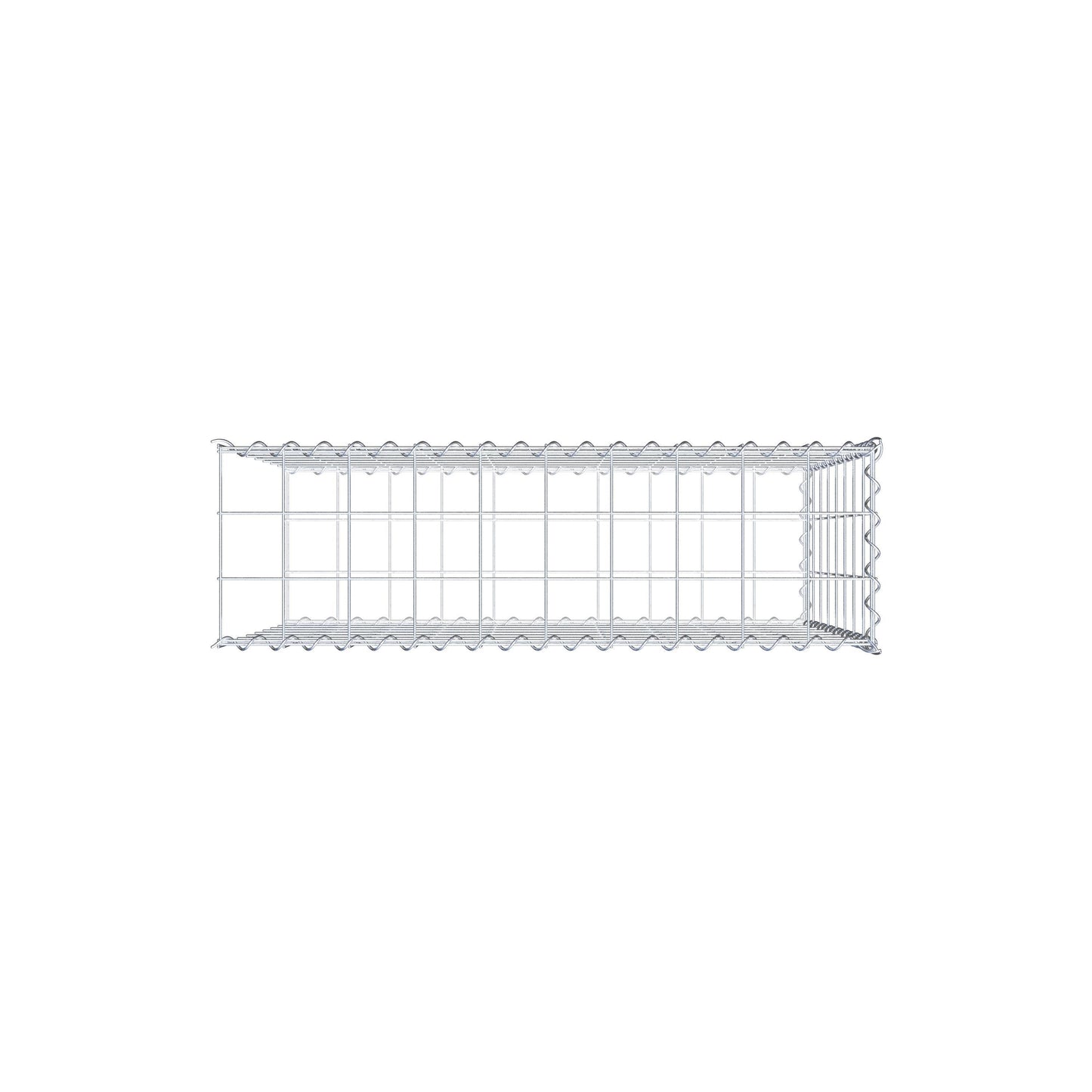 Gabião tipo 2 100 cm x 80 cm x 30 cm (C x A x P), malhagem 10 cm x 10 cm, espiral