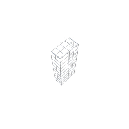 Gavión complementario de tipo 2 100 cm x 20 cm x 40 cm (L x A x P), malla 10 cm x 10 cm, anillo en C