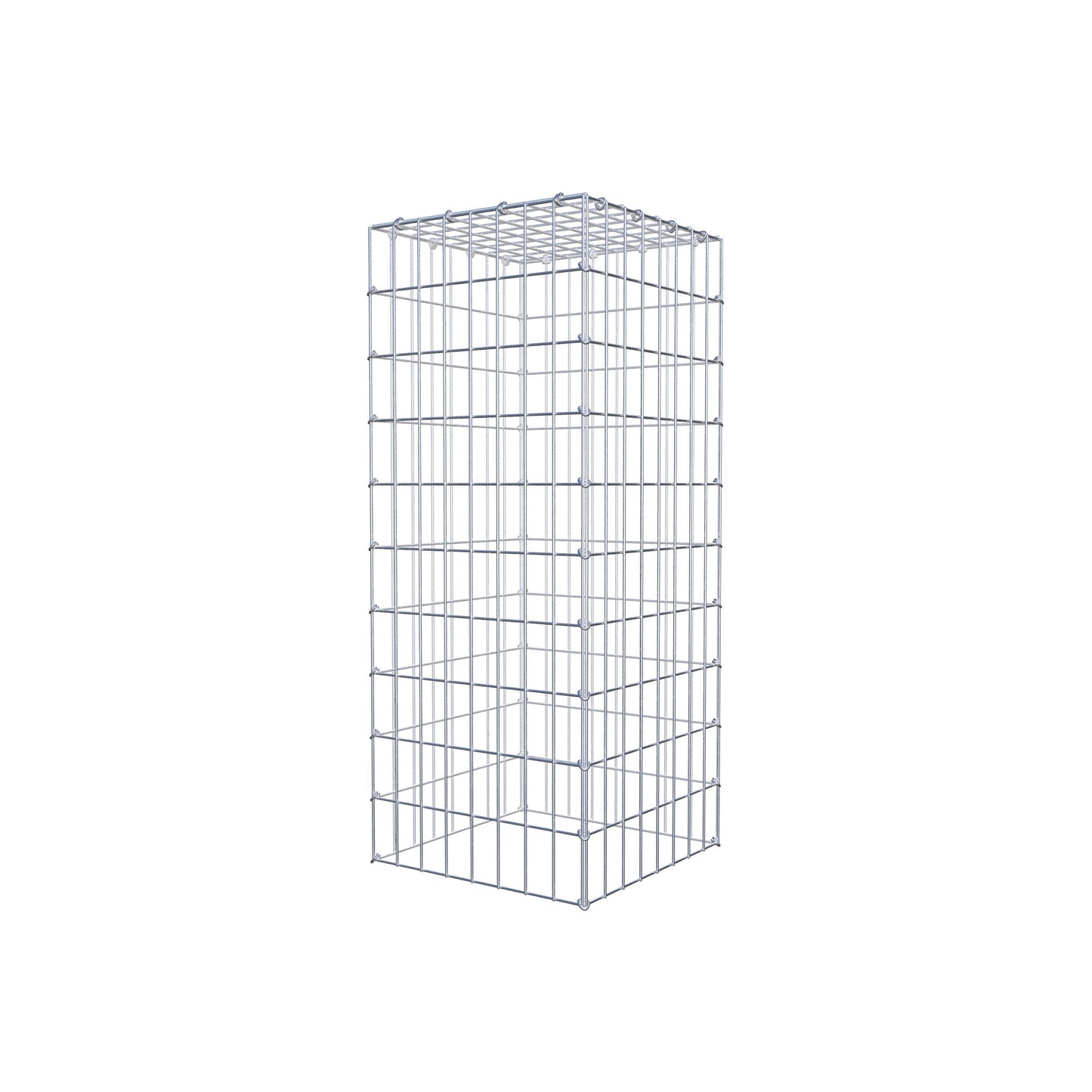 Gavión complementario de tipo 3 100 cm x 40 cm x 40 cm (largo x alto x fondo), malla 5 cm x 10 cm, anillo en C