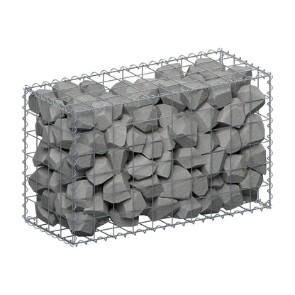 Gabion 100 cm x 60 cm x 40 cm (L x H x D), mesh size 10 cm x 10 cm, spiral
