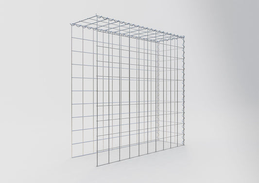 Gabion rapporté type 4 100 cm x 100 cm x 30 cm (L x H x P), mailles 10 cm x 10 cm, spirale