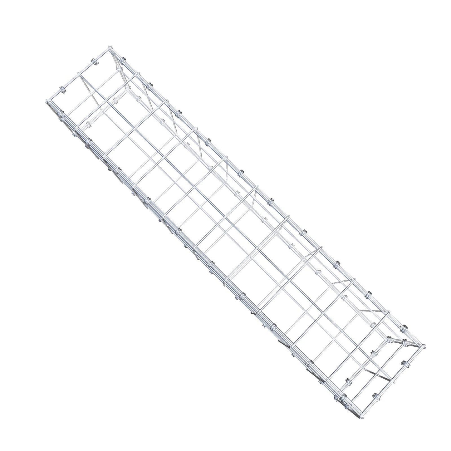 Gabione 100 cm x 20 cm x 20 cm (L x H x T), Maschenweite 10 x 10 cm, Spiralring