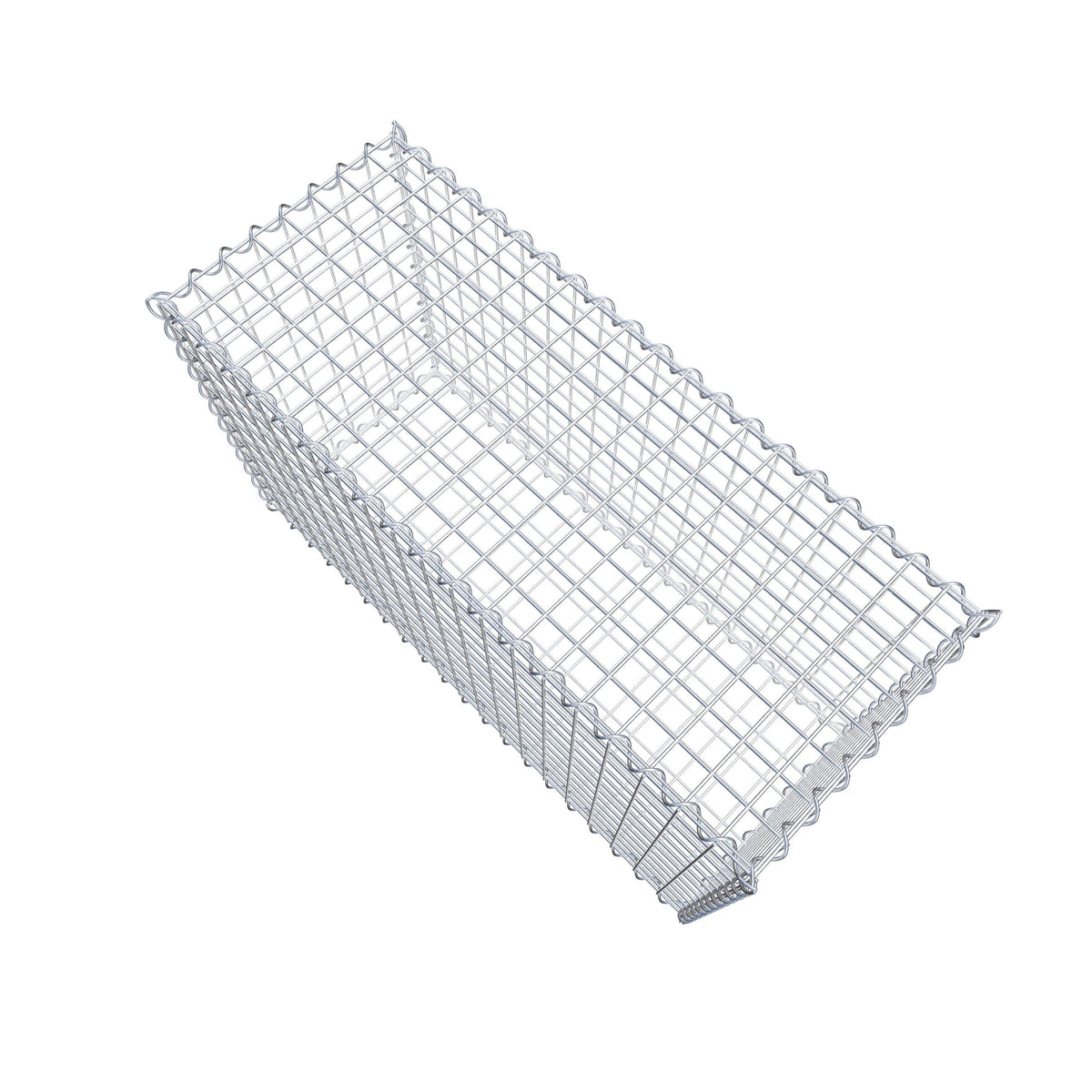 Gabion 100 cm x 60 cm x 40 cm (L x H x D), maskstorlek 5 cm x 5 cm, spiral